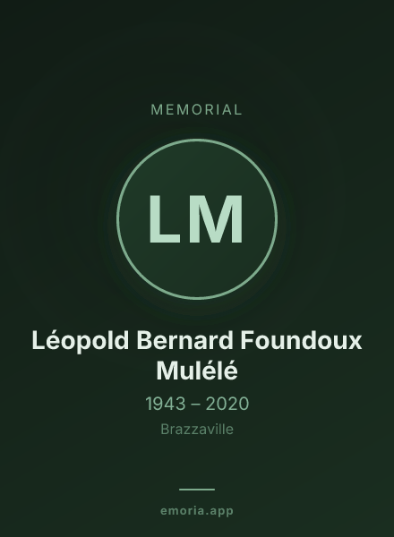 Memorial portrait of Léopold Bernard Foundoux Mulélé