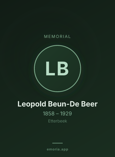 Memorial portrait of Leopold Beun-De Beer