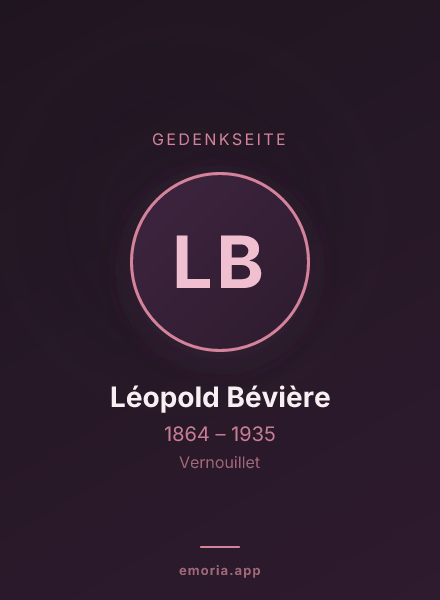 Gedenkportrait von Léopold Bévière