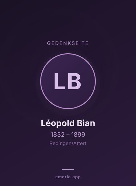 Gedenkportrait von Léopold Bian