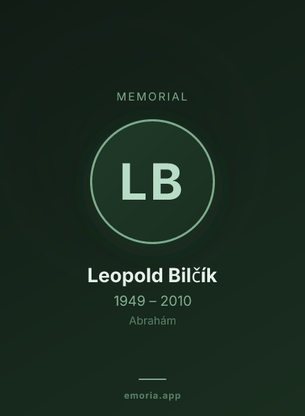 Memorial portrait of Leopold Bilčík