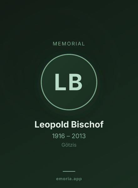 Memorial portrait of Leopold Bischof