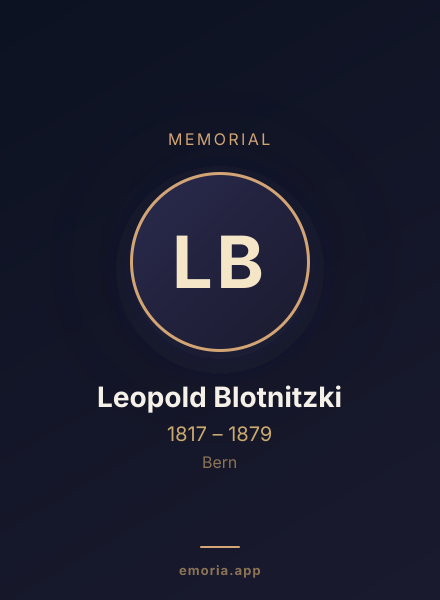 Memorial portrait of Leopold Blotnitzki
