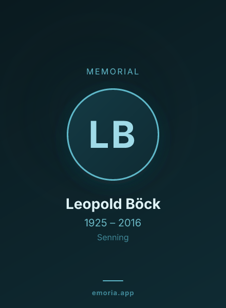 Memorial portrait of Leopold Böck