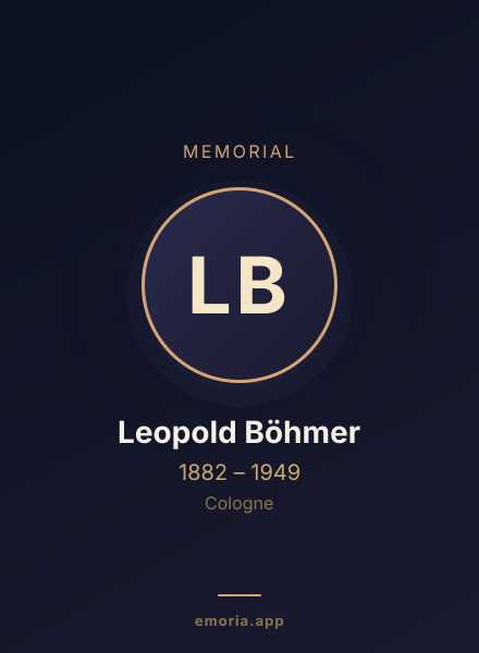 Memorial portrait of Leopold Böhmer