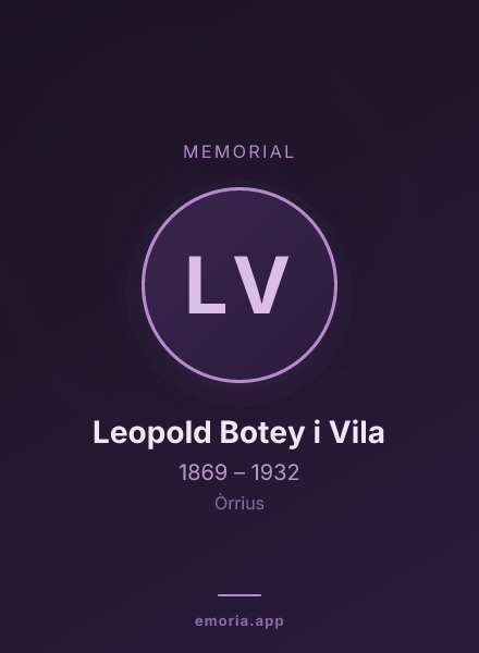 Memorial portrait of Leopold Botey i Vila