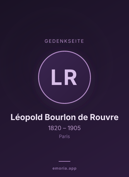 Gedenkportrait von Léopold Bourlon de Rouvre