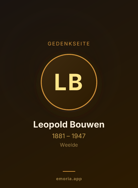 Gedenkportrait von Leopold Bouwen