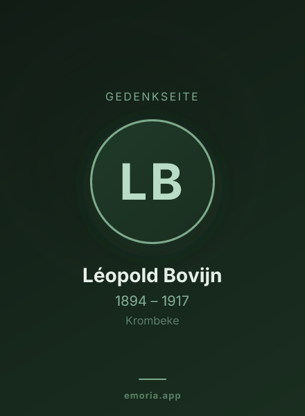 Gedenkportrait von Léopold Bovijn