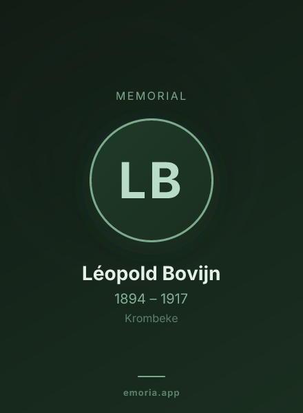 Memorial portrait of Léopold Bovijn