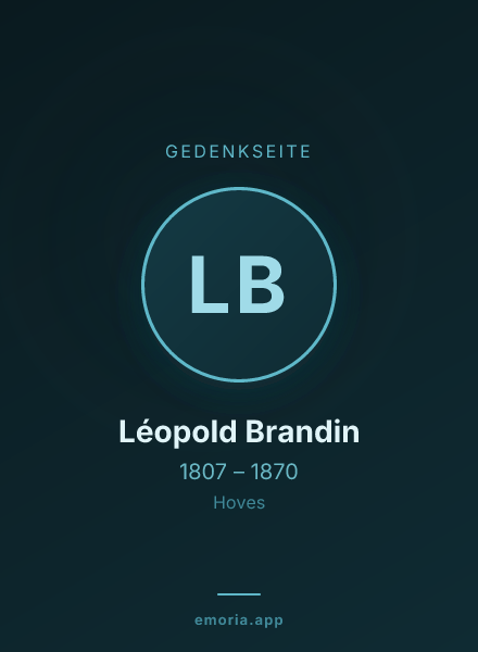Gedenkportrait von Léopold Brandin