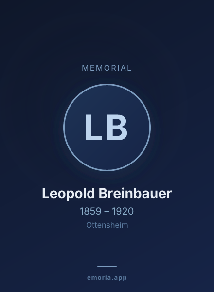 Memorial portrait of Leopold Breinbauer