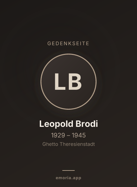 Gedenkportrait von Leopold Brodi
