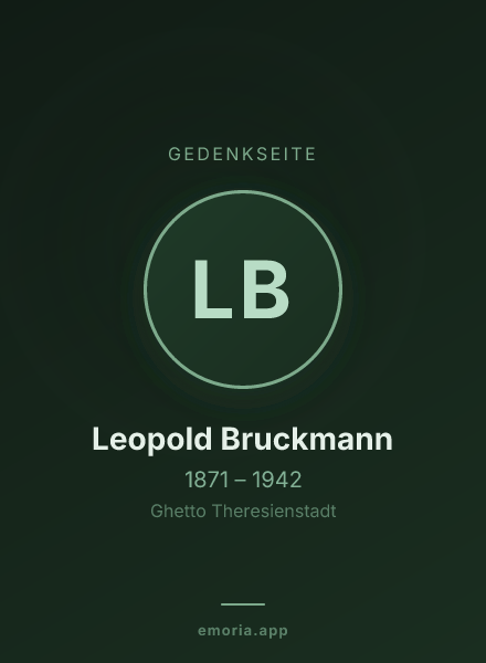 Gedenkportrait von Leopold Bruckmann