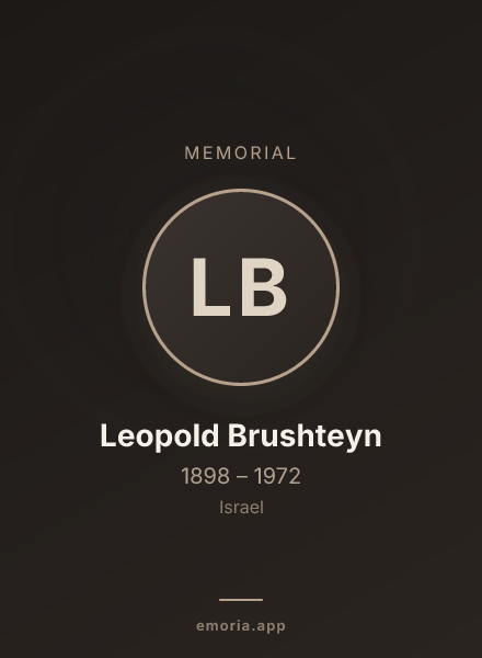 Memorial portrait of Leopold Brushteyn