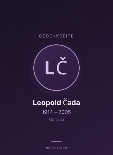 Gedenkportrait von Leopold Čada