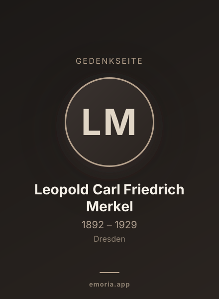 Gedenkportrait von Leopold Carl Friedrich Merkel