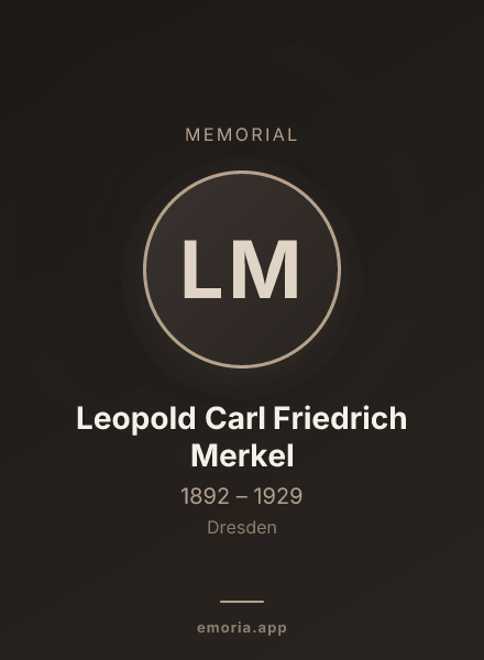 Memorial portrait of Leopold Carl Friedrich Merkel
