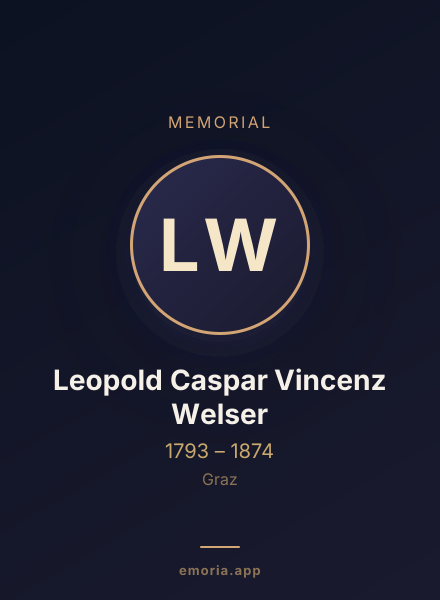 Memorial portrait of Leopold Caspar Vincenz Welser