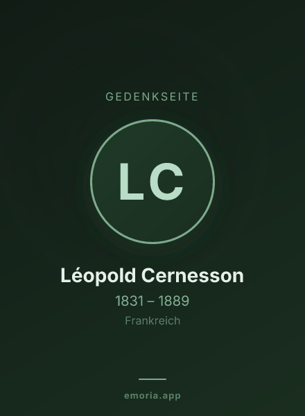 Gedenkportrait von Léopold Cernesson