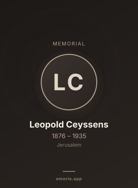 Memorial portrait of Leopold Ceyssens