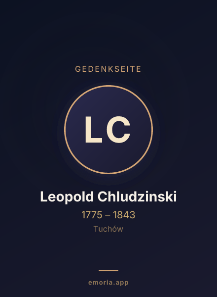 Gedenkportrait von Leopold Chludzinski