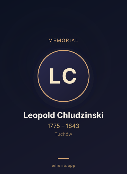 Memorial portrait of Leopold Chludzinski