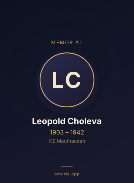 Memorial portrait of Leopold Choleva