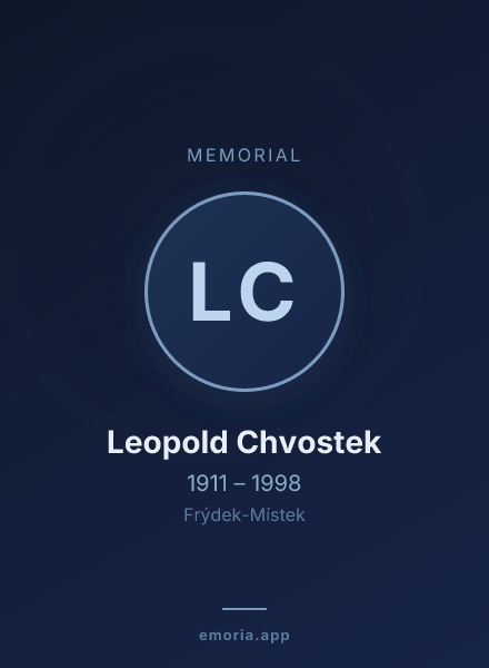 Memorial portrait of Leopold Chvostek