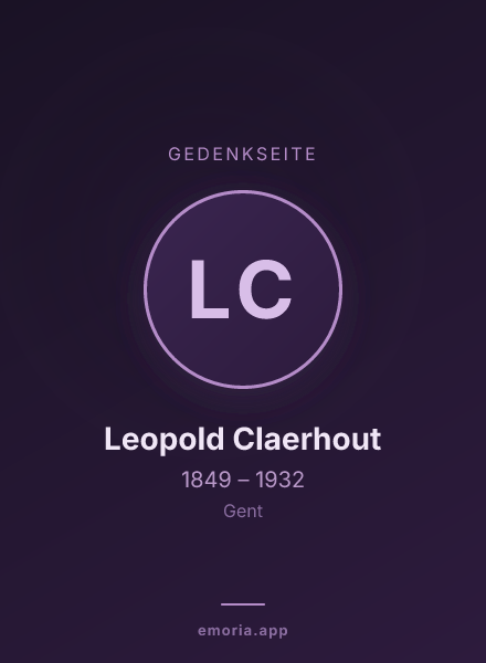 Gedenkportrait von Leopold Claerhout
