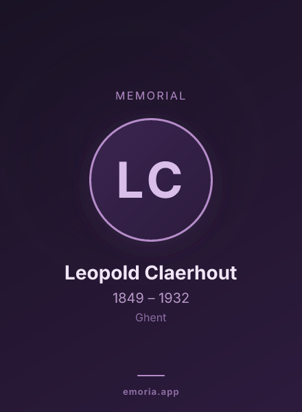 Memorial portrait of Leopold Claerhout