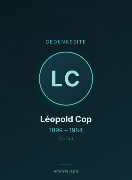 Gedenkportrait von Léopold Cop