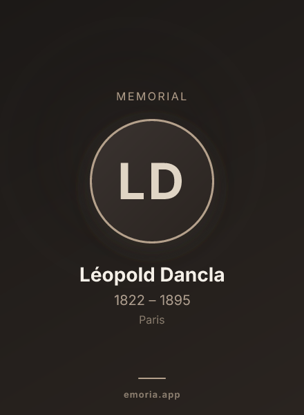 Memorial portrait of Léopold Dancla