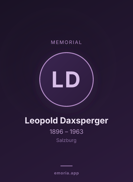 Memorial portrait of Leopold Daxsperger