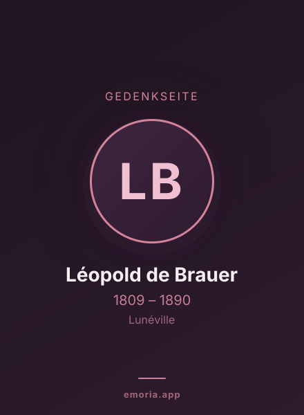 Gedenkportrait von Léopold de Brauer