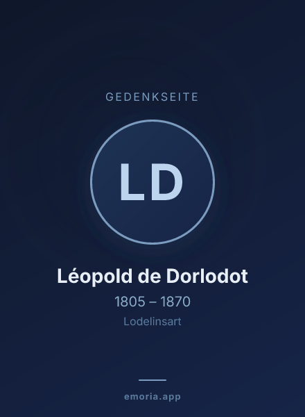 Gedenkportrait von Léopold de Dorlodot