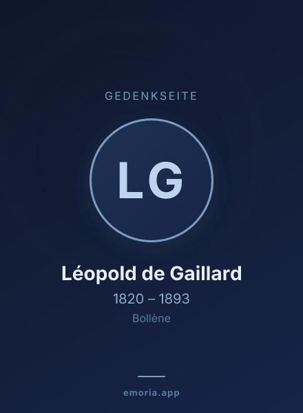 Gedenkportrait von Léopold de Gaillard