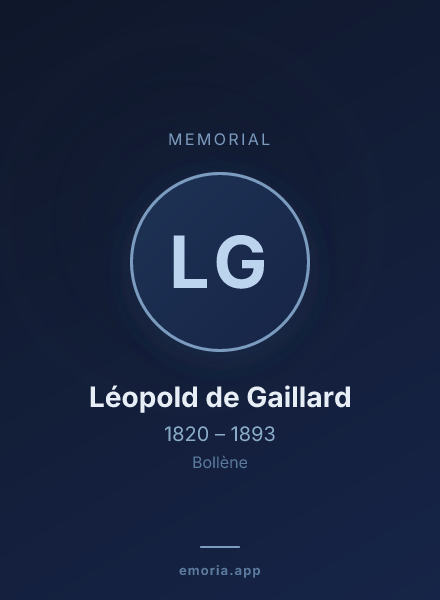 Memorial portrait of Léopold de Gaillard