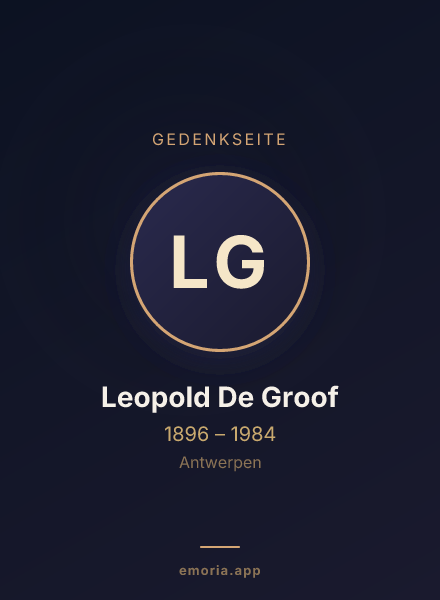 Gedenkportrait von Leopold De Groof