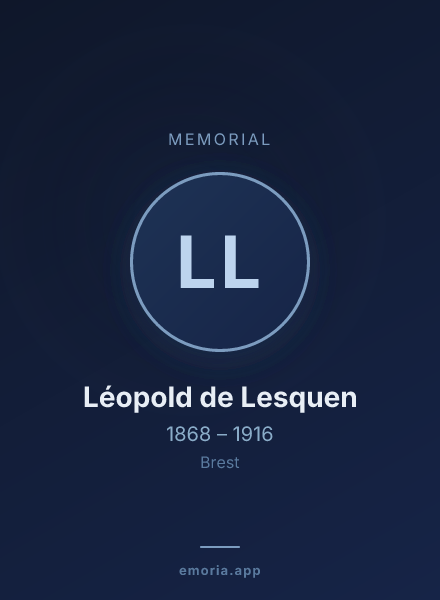 Memorial portrait of Léopold de Lesquen