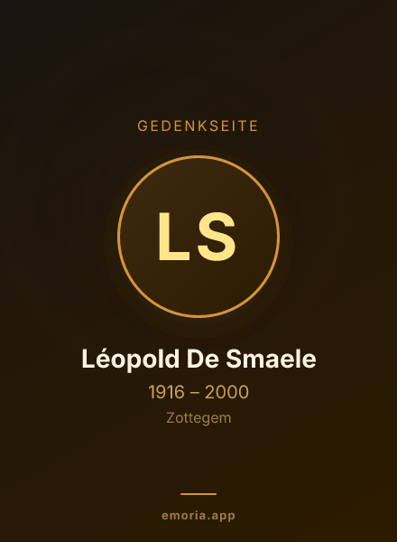 Gedenkportrait von Léopold De Smaele
