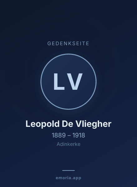 Gedenkportrait von Leopold De Vliegher