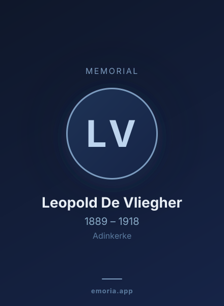 Memorial portrait of Leopold De Vliegher