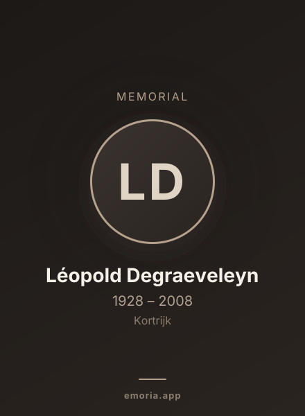 Memorial portrait of Léopold Degraeveleyn