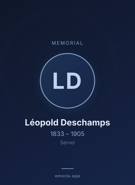 Memorial portrait of Léopold Deschamps