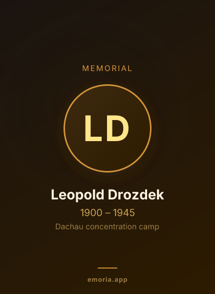 Memorial portrait of Leopold Drozdek