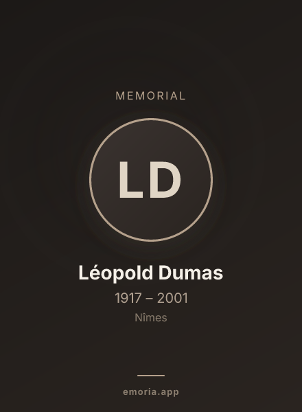 Memorial portrait of Léopold Dumas