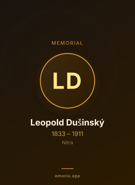 Memorial portrait of Leopold Dušinský