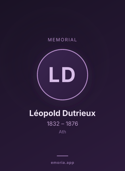 Memorial portrait of Léopold Dutrieux