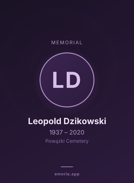Memorial portrait of Leopold Dzikowski